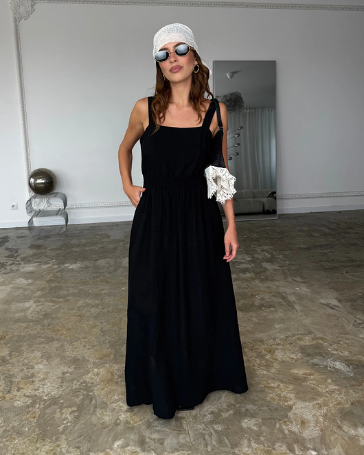 sukienki maxi damskie Sukienka Sole black