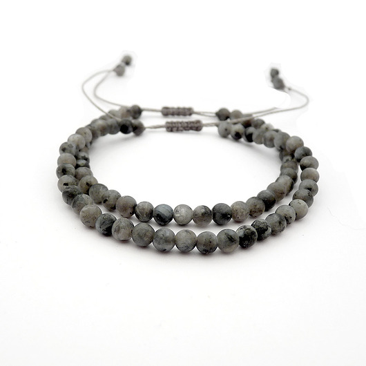 komplet biżuterii Matowe kamienie norweskie Komplet bransoletek