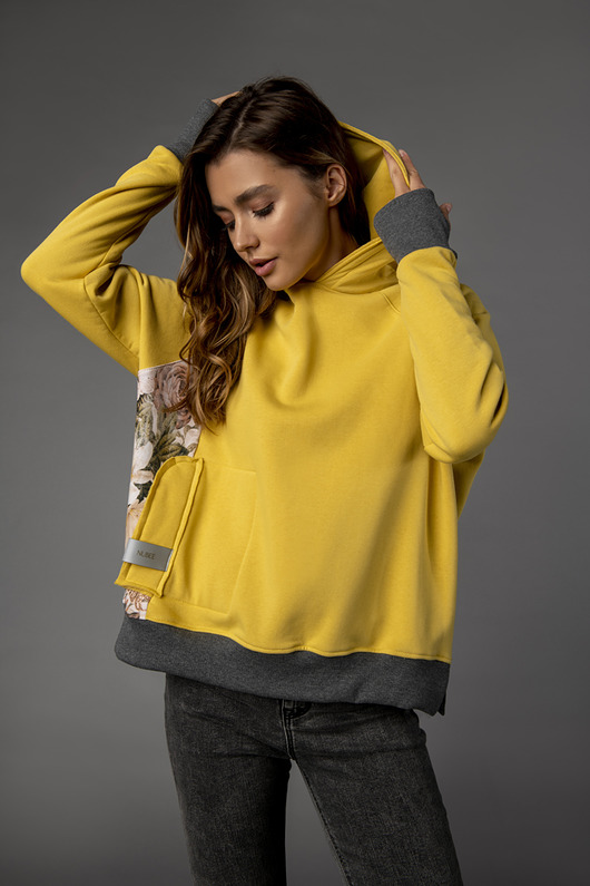 Bluza Kangurka wzór kwiaty Nubee