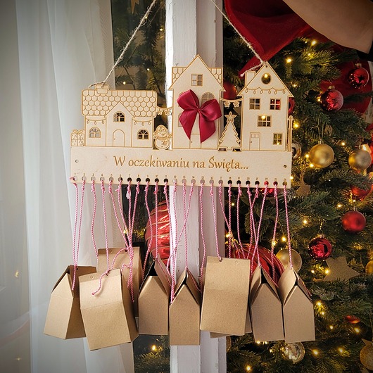 dekoracje świąteczne Kalendarz Adwentowy Kamieniczki