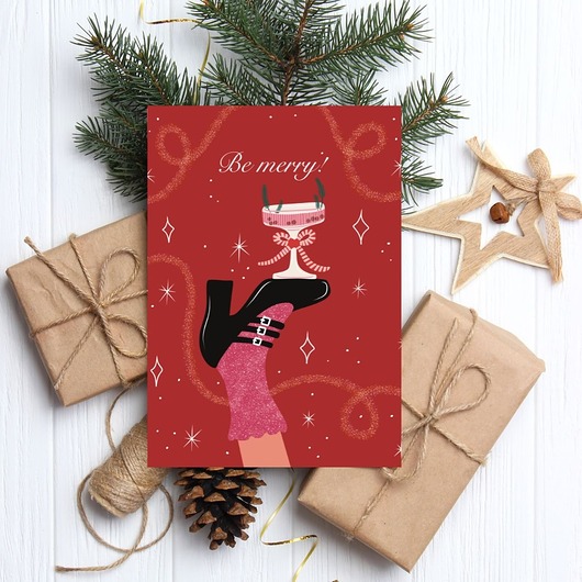 kartki świąteczne Kartka świąteczna Be Merry