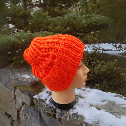 czapki damskie Czapka beanie neon pomarańcz