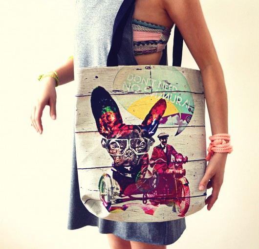 French tote bag DONT NEED NO SAMURAI