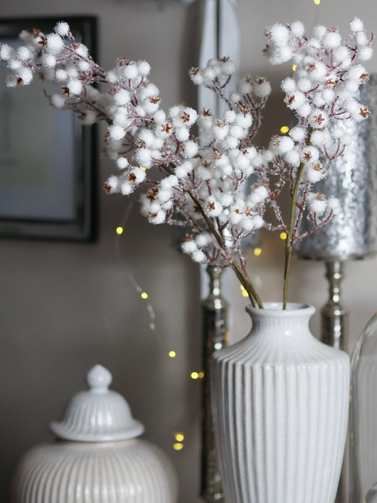 dekoracje świąteczne Sztuczna zimowa gałązka FROZEN HAW 70 cm