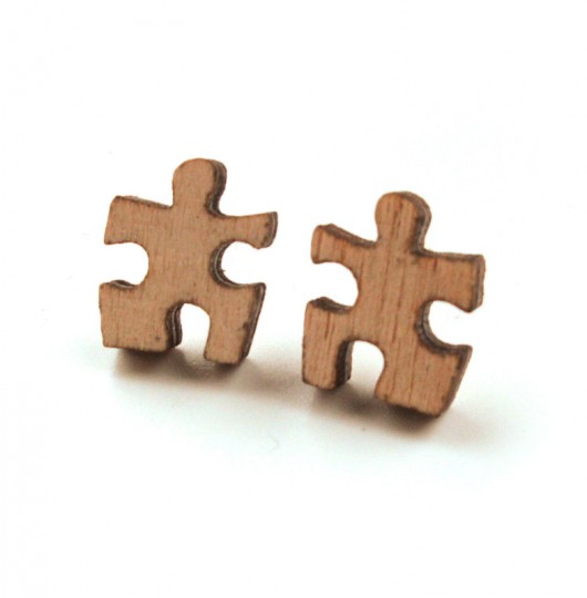 PUZZLOVE wood / kolczyki Monika Roth