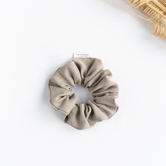 Scrunchie LINEN AND SILK wu handmade