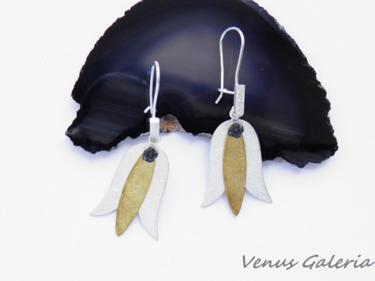 Satynowe tulipany - kolczyki VENUS GALERIA
