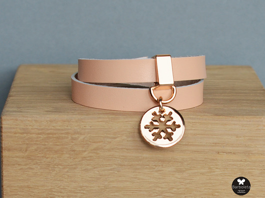 nude snowflakes gold barboleta