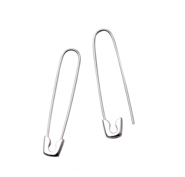 kolczyki srebrne Modne kolczyki srebrne długie agrafki agrafka