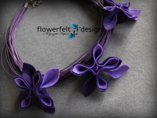 ...w Fioletach -Biżuteria Autorska FlowerFelt Design