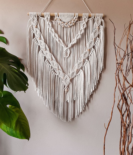 makramy Boho makrama Sofia - naturalna