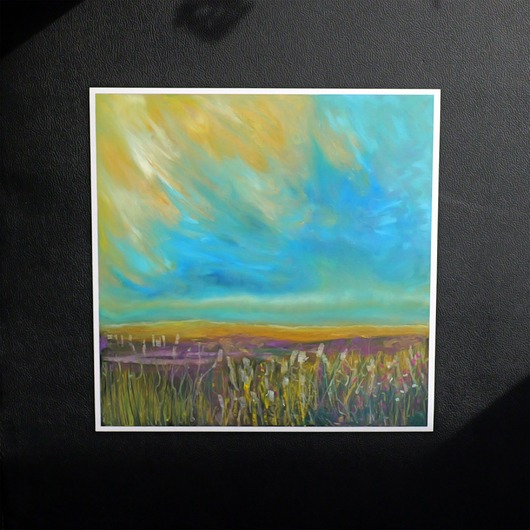 obrazy Złoty wiatr obraz pastela olejna 30x30 cm