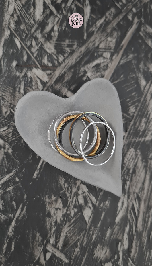 pierścionki srebrne Pierścionek TEXTURE - 7 obrączek srebro T252