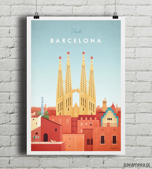 Barcelona - vintage plakat minimalmill