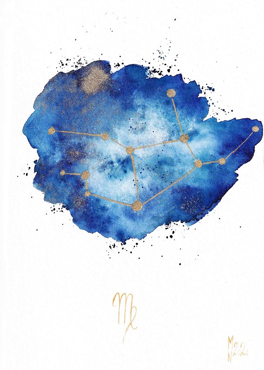 plakaty Gwiazdozbiór Panny Znak Zodiaku PANNA Plakat