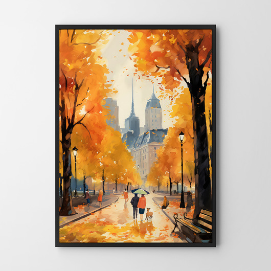 plakaty Plakat Jesienne miasto