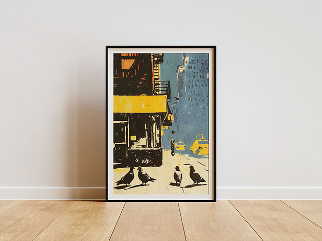 plakaty Plakat - NYC pigeon gang