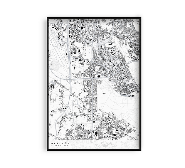 plakaty Plakat Ursynów - mapa dzielnicy