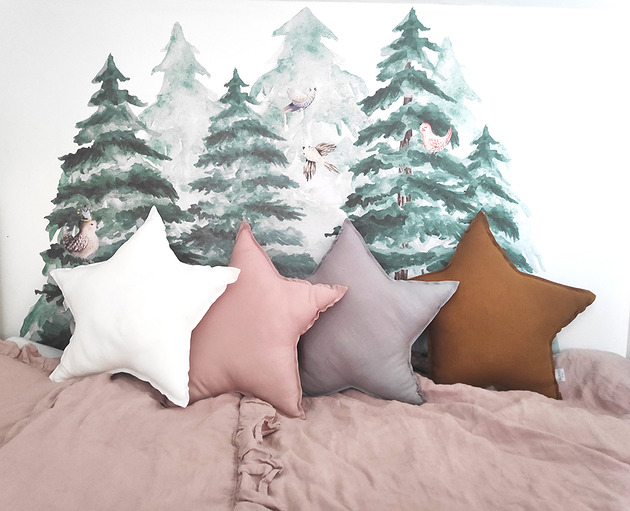 dekoracje świąteczne Poduszka gwiazda szara