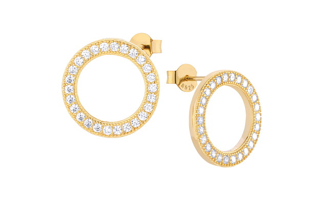 Kolczyki pozłacane Moon L Gold Alicja&Maria Jewellery