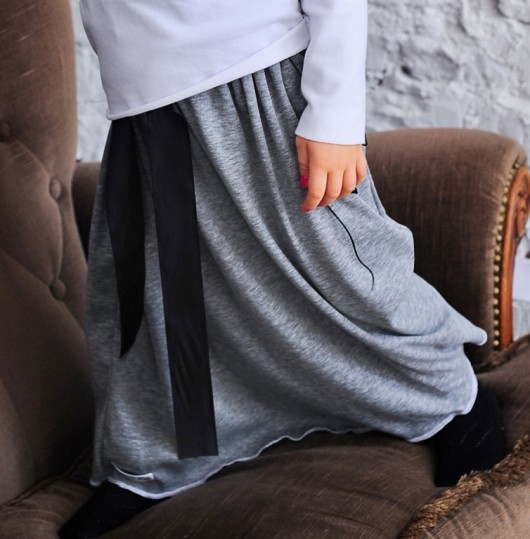 Spódnica maxi szara Mizerki Kids