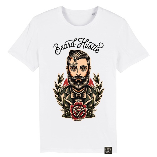 Koszulka biała męska - unisex - Bear Hustle BeHustle Apparel