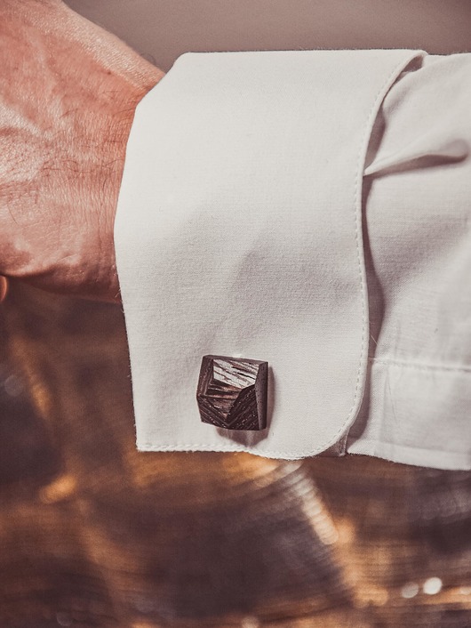 spinki do mankietów Wyjątkowe drewniane spinki do mankietów