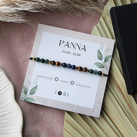 bransoletki z kamieni naturalnych Bransoletka zodiakalna PANNA z kamieni naturalnych