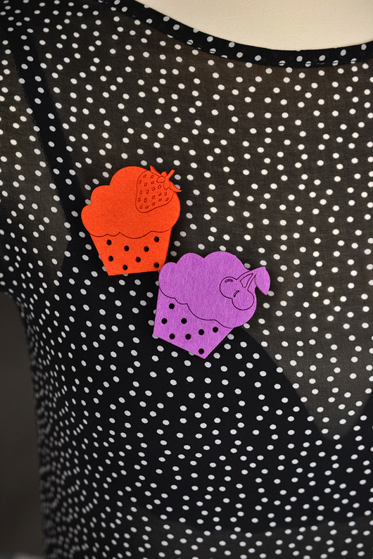 FeltCherryMuffin felt label