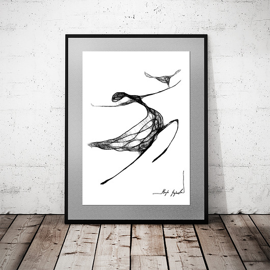 Grafika autorska 137 - z serii "minimal people" Maja Gajewska