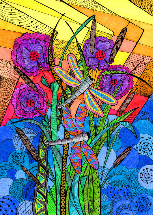 grafiki i ilustracje 31. WAŻKI - rysunek, plakat.