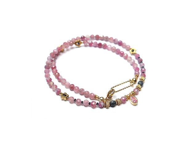 chokery Turmaliny różowe /choker/ vol. 44 - naszyjnik - Szlachetna kolekcja