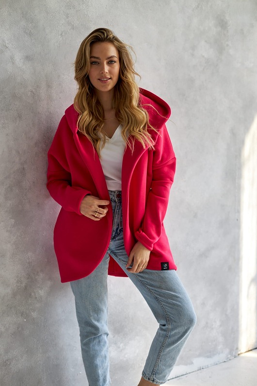 bluza z kapturem damska Peleryna do zadań specjalnych Viva Magenta