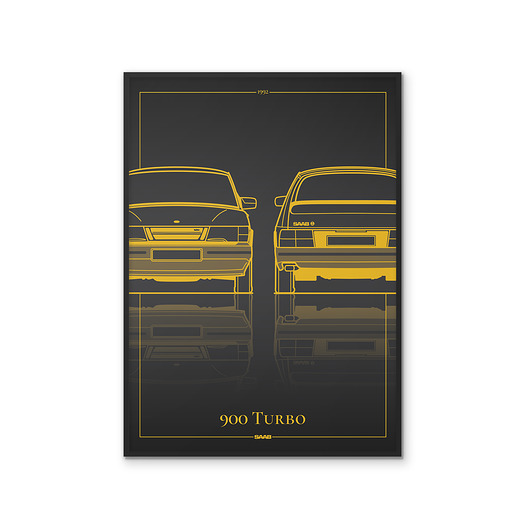 Plakat Motoryzacja - Saab 900 Turbo Peszkowski Graphic