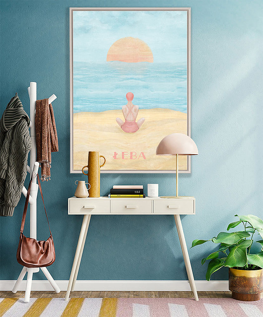 plakaty Łeba - wydmy i morze - plakat fine art