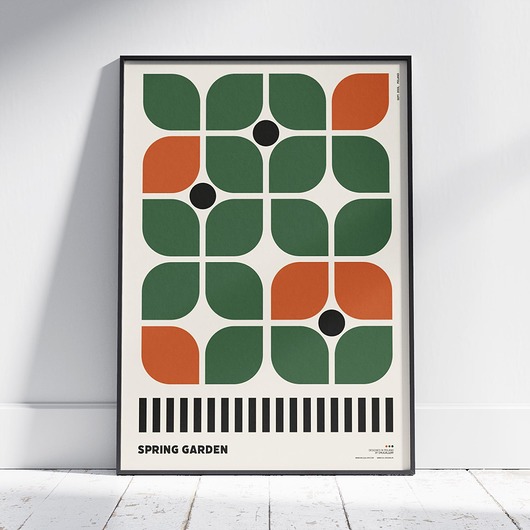 plakaty Plakat abstrakcyjny, abstrakcja, geometria - Ogród Wiosna