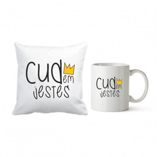 zestaw. kubek i poszewka. CUDem jesteś Love Life and Forest