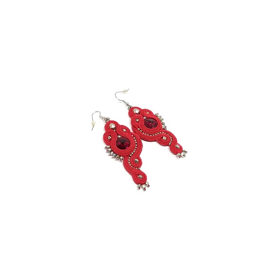 kolczyki soutache Czerwone kolczyki soutache - kolekcja Lady in Red