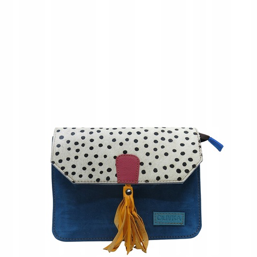 torby na ramię Torebka zamszowa, elegancka, skórzana, zamsz, ozdobny chwost eko OLIVKA