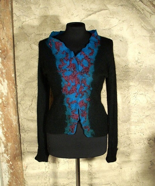 Jedwabnofilcowy Cardigan Sweterek:dla 121623 filcant