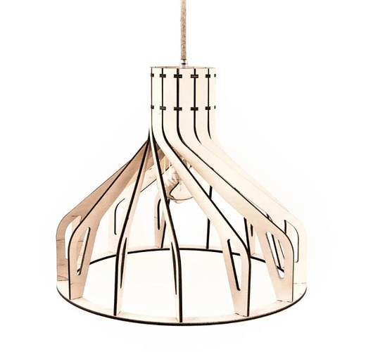 lampy wiszące Kolorowa drewniana lampa sufitowa do salonu