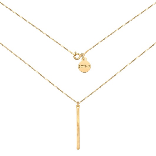 złote naszyjniki Złoty naszyjnik z podłużną zawieszką