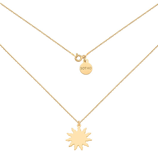 złote naszyjniki Złoty naszyjnik ze słoneczkiem
