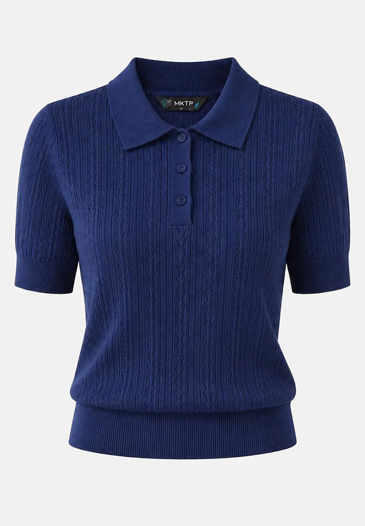 t-shirt damskie Bluzka Polo Crochet Chaber