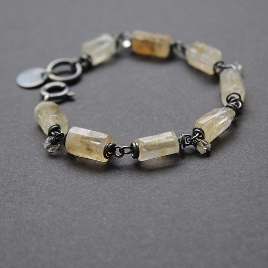 bransoletki z kamieni naturalnych Bransoletka szampański cytryny