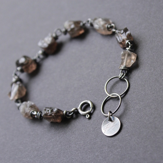 bransoletki z kamieni naturalnych Unikatowa bransoletka z kwarcem dymnym I