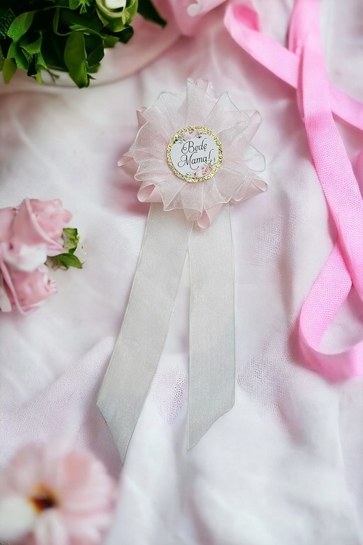 broszki Kotylion Będę Mamą Baby Shower Bociankowe Urodziny