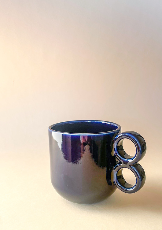 kubki i filiżanki Kubek podwójne ucho  [kolor: kobalt]  330 ml