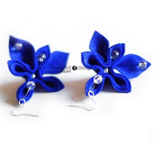 a nocą znów płakałaś...(chabrowe) FlowerFelt Design