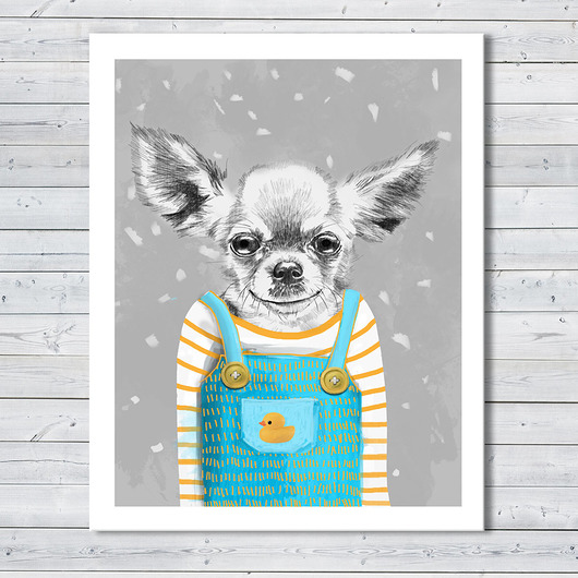 obrazy OBRAZ NA PŁÓTNIE -  40x60 PIES Chihuahua